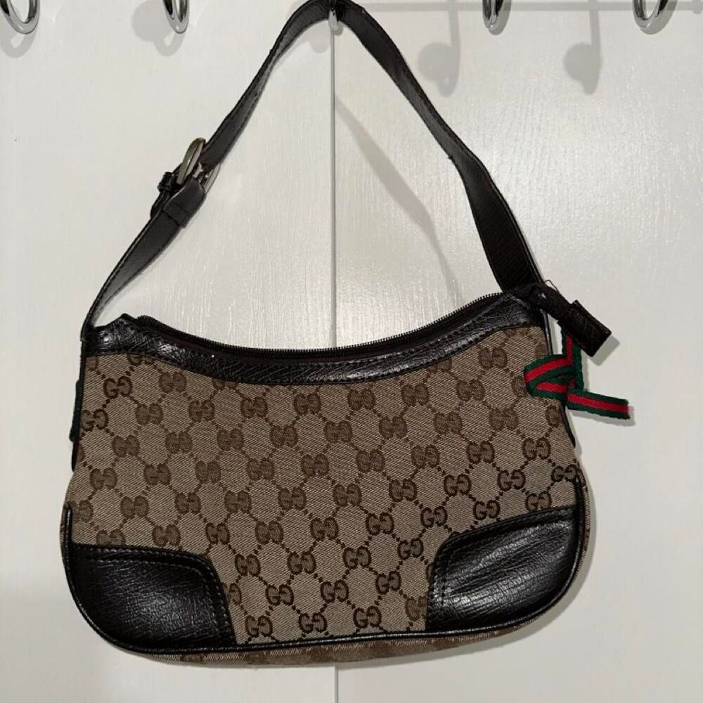 Gucci Women's Brown and Black Bag